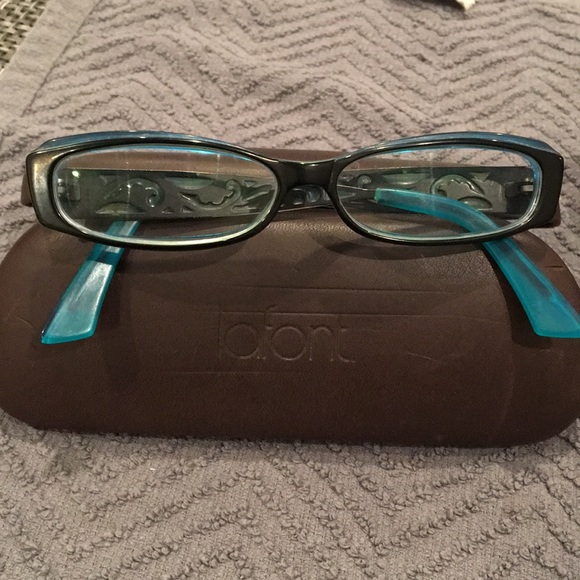 Lafont Accessories - Lafont Parisian black with turquoise blue frames